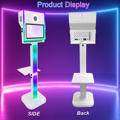 Portable Photo Booth with Printer Mirror Photo Booth 15.6 inch Touch Screen Selfie Photobooth Machine for Events Wedding Party Rental Christmas Flight Case