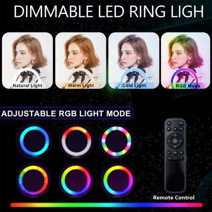 iPad Photo Booth Selfie Machine Shell Adjustable Stand Photobooth With LED Ring Light Customized LOGO For Wedding Partys Events