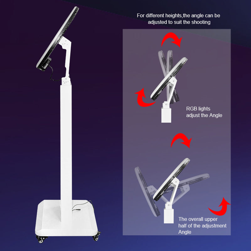 Portable lpad Photo Booth Compatible with Any lpad Logo Customizable Selfie Photo Booth Stand Shell with Flight Case for Parties Wedding Events