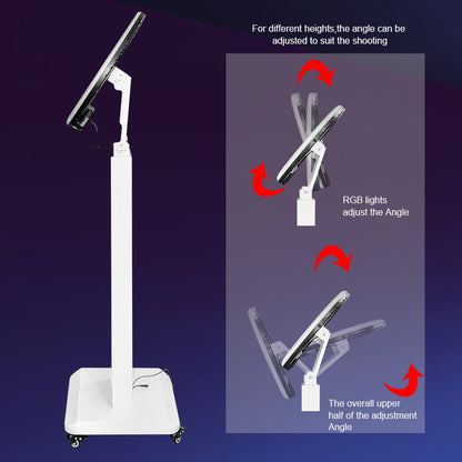 Portable lpad Photo Booth Compatible with Any lpad Logo Customizable Selfie Photo Booth Stand Shell with Flight Case for Parties Wedding Events