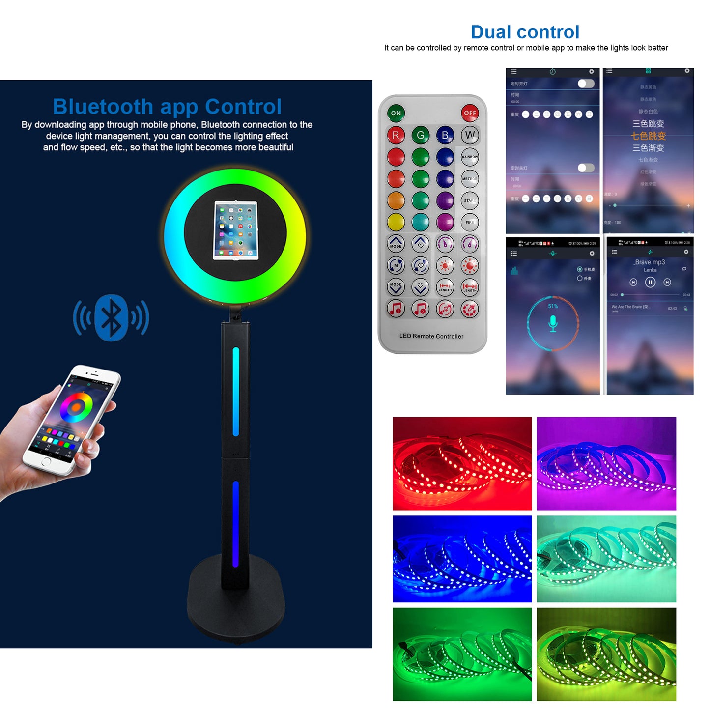 New Portable iPad Photo Booth Machine With RGB Led Light for 10.2/11/12.9 inch iPad Selfie Photobooth Machine for Party Wedding