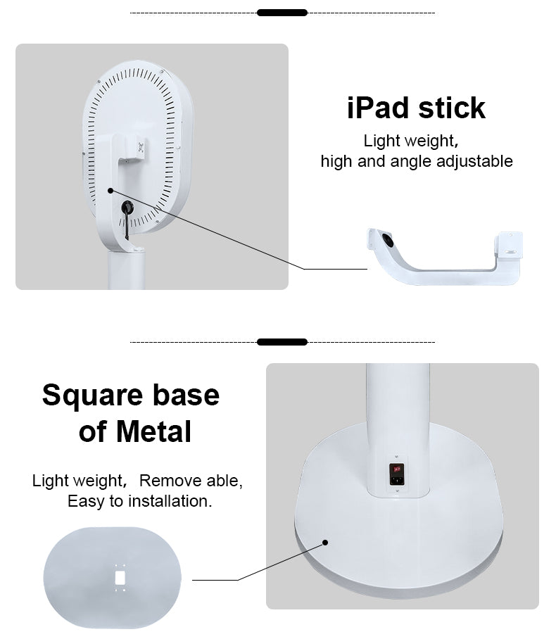 Adjustable Stand Selfie Photobooth Machine Shell iPad Photo Booth With LED Ring Light For Wedding Partys Events