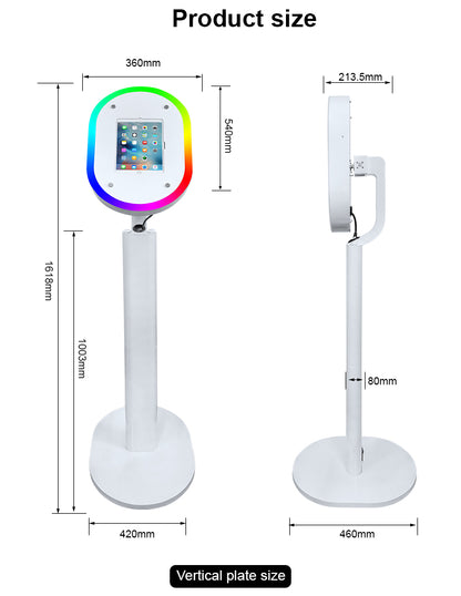 Adjustable Stand Selfie Photobooth Machine Shell iPad Photo Booth With LED Ring Light For Wedding Partys Events
